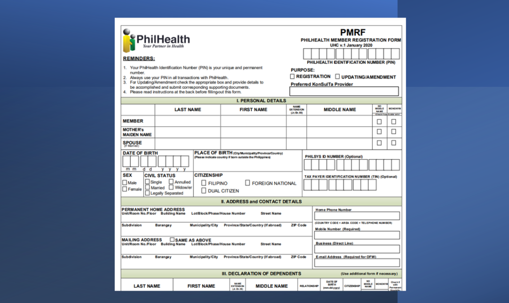 How to Update your Phil health Member Data Record or MDR Online ...