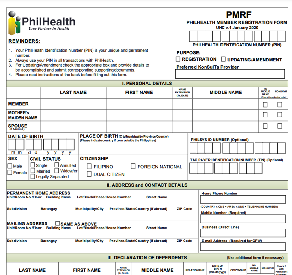How to Update your Phil health Member Data Record or MDR Online