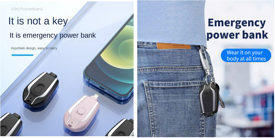 Keychain Mini Power Bank Portable Power Bank Mini Powerbank For